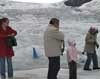 Columbia Icefields - The Aaronson family experiences the ice firsthand